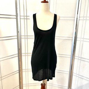 VIVIENNE TAM Black Semi-Sheer Racerback Long Tank Top - Size S